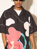 EMPTY REFERENCE Abstract Floral Short Sleeve Shirt