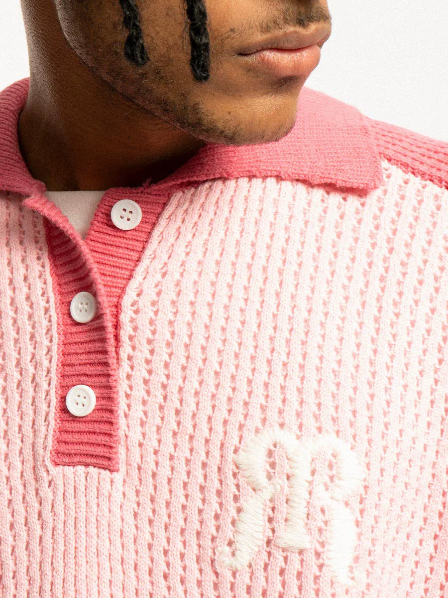 EMPTY REFERENCE Raglan Sleeve Knit Polo