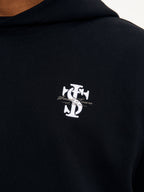 Small Town Kid Basic Embroidered Logo Sleeveless Hoodie