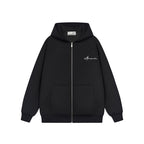 Harsh and Cruel Handwritten Signature Embroidered Zip Hoodie