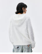 MEDM Mohair Hooded Zip Up Jacket