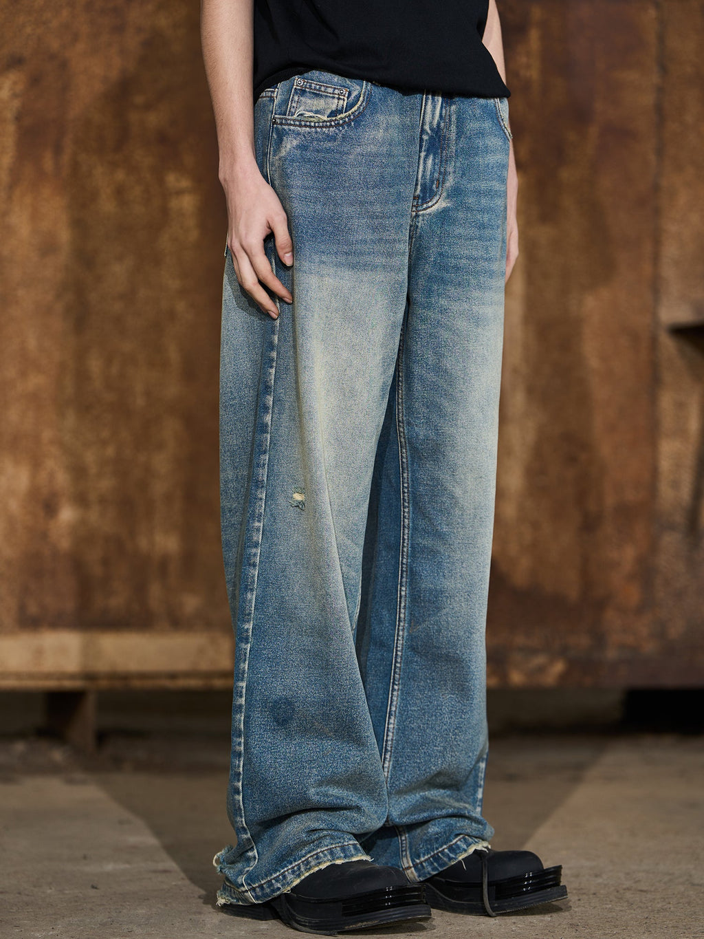 BLIND NO PLAN EXIT MODE Nostalgia Washed Destroyed Jeans