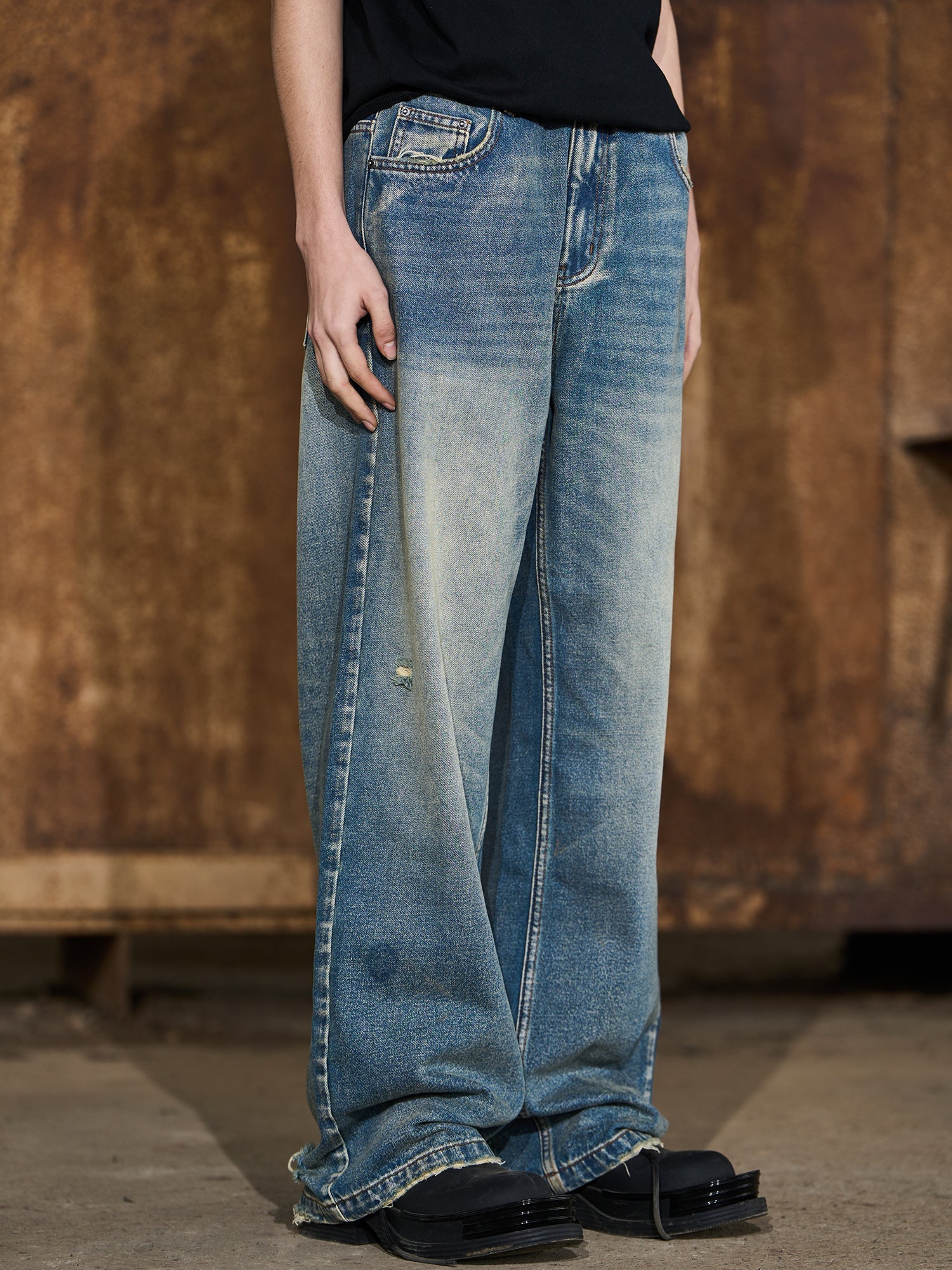 BLIND NO PLAN EXIT MODE Nostalgia Washed Destroyed Jeans