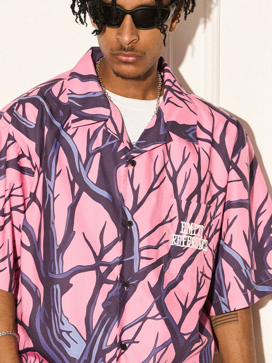 EMPTY REFERENCE Tree Branch Short Sleeve Shirt