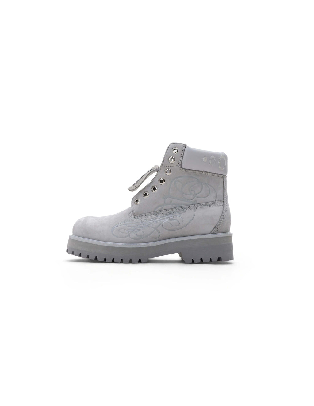 KARMANISTIC Nubuck Leather Embroidered Work Boots