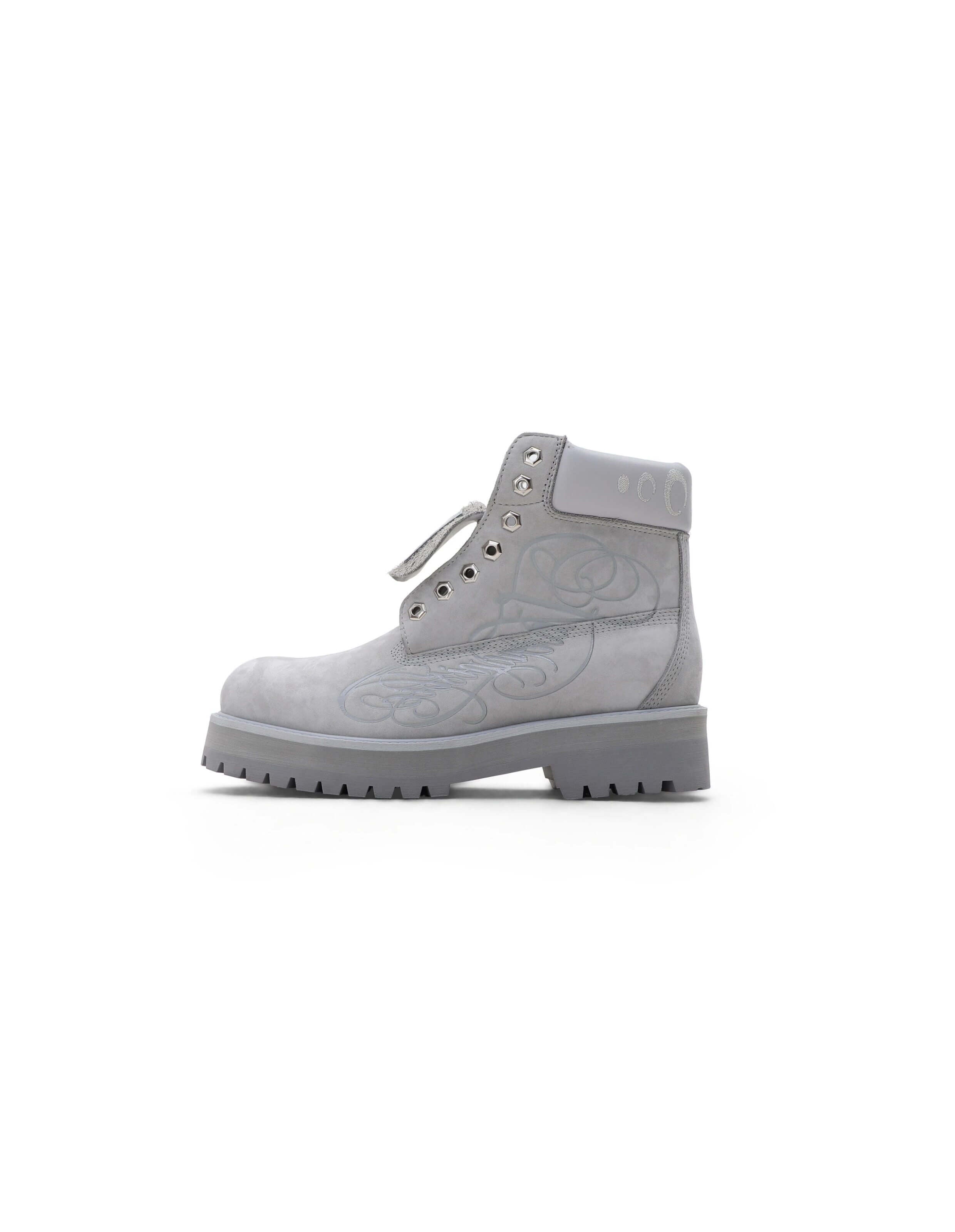 KARMANISTIC Nubuck Leather Embroidered Work Boots