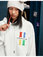 MEDM Rainbow Embossed Logo Hoodie