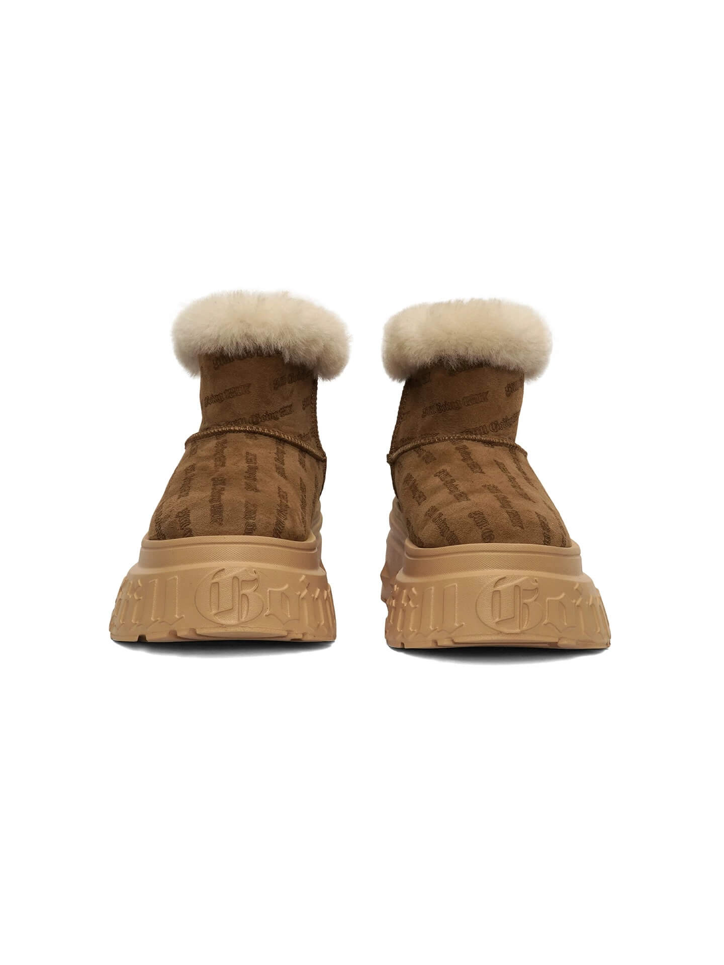 1807 INF-010 Gothic Chunky Platform Shearling Boots