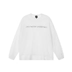 Achock Fake Two Pieces Printed Mesh Long Sleeve Tee