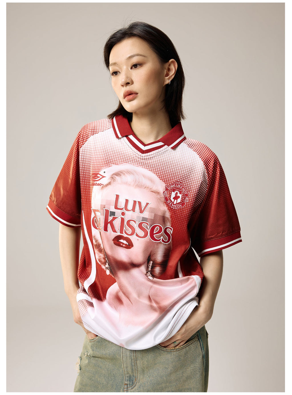 Remedy Luv & Kisses Soccer Jersey Polo Shirt