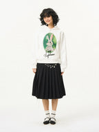 EMPTY REFERENCE Watercolor Rabbit Print Hoodie