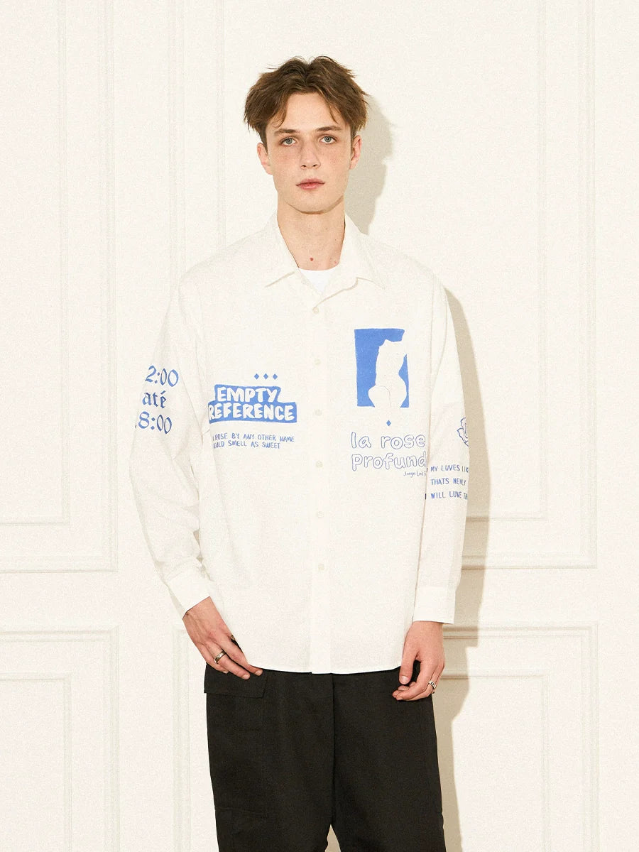 EMPTY REFERENCE Rose Poetry Long Sleeve Shirt