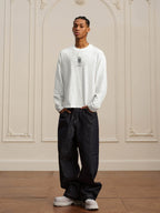 YADcrew Horse Vintage Print Long Sleeve Tee