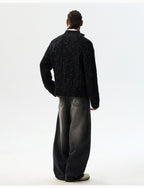 MEDM Speckled Cable Knit Cardigan