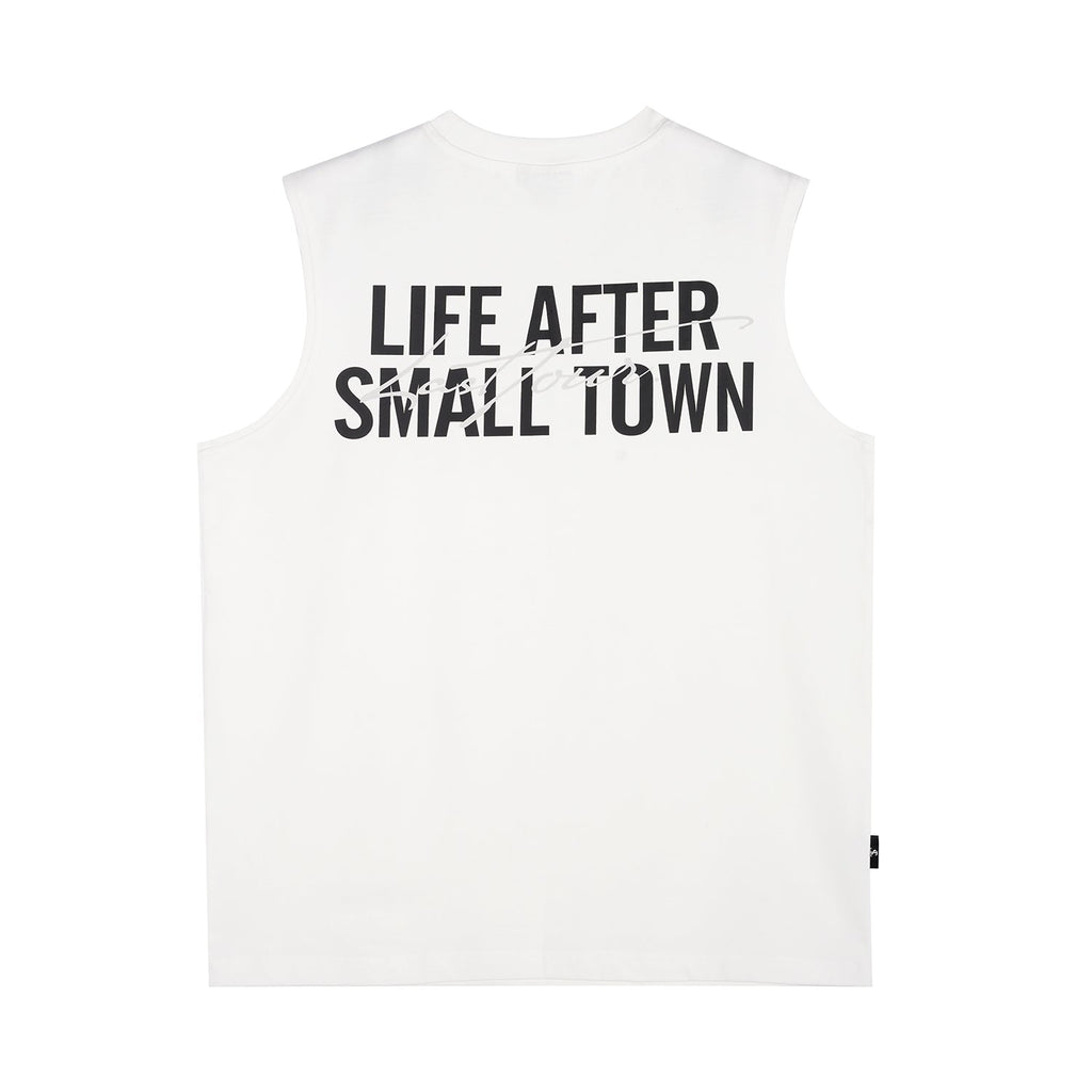 Small Town Kid Logo Print Sleeveless Tee