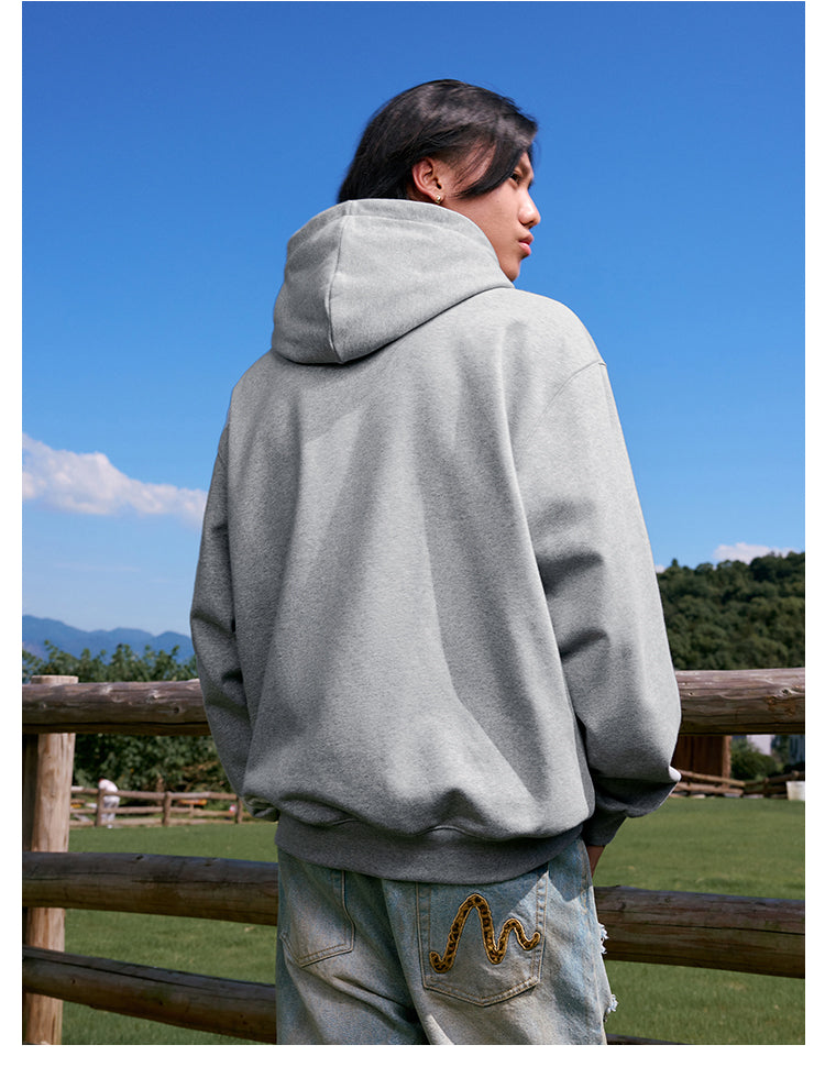 MEDM Flower Logo Embroidered Zip-Up Hoodie