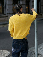 STEEPC Wool Blend Pearl Knit Cardigan