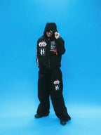 EVETS Printed Detachable Hood Coach Jacket
