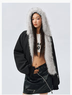 MEDM Fur-Lined Hooded Jacket