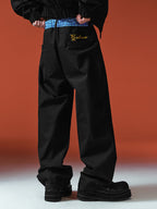 YADcrew Double-Waist Twisted Plaid Pants