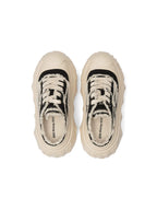 1807 INF-008 Gothic Lace Up Canvas Chunky Half Sneakers