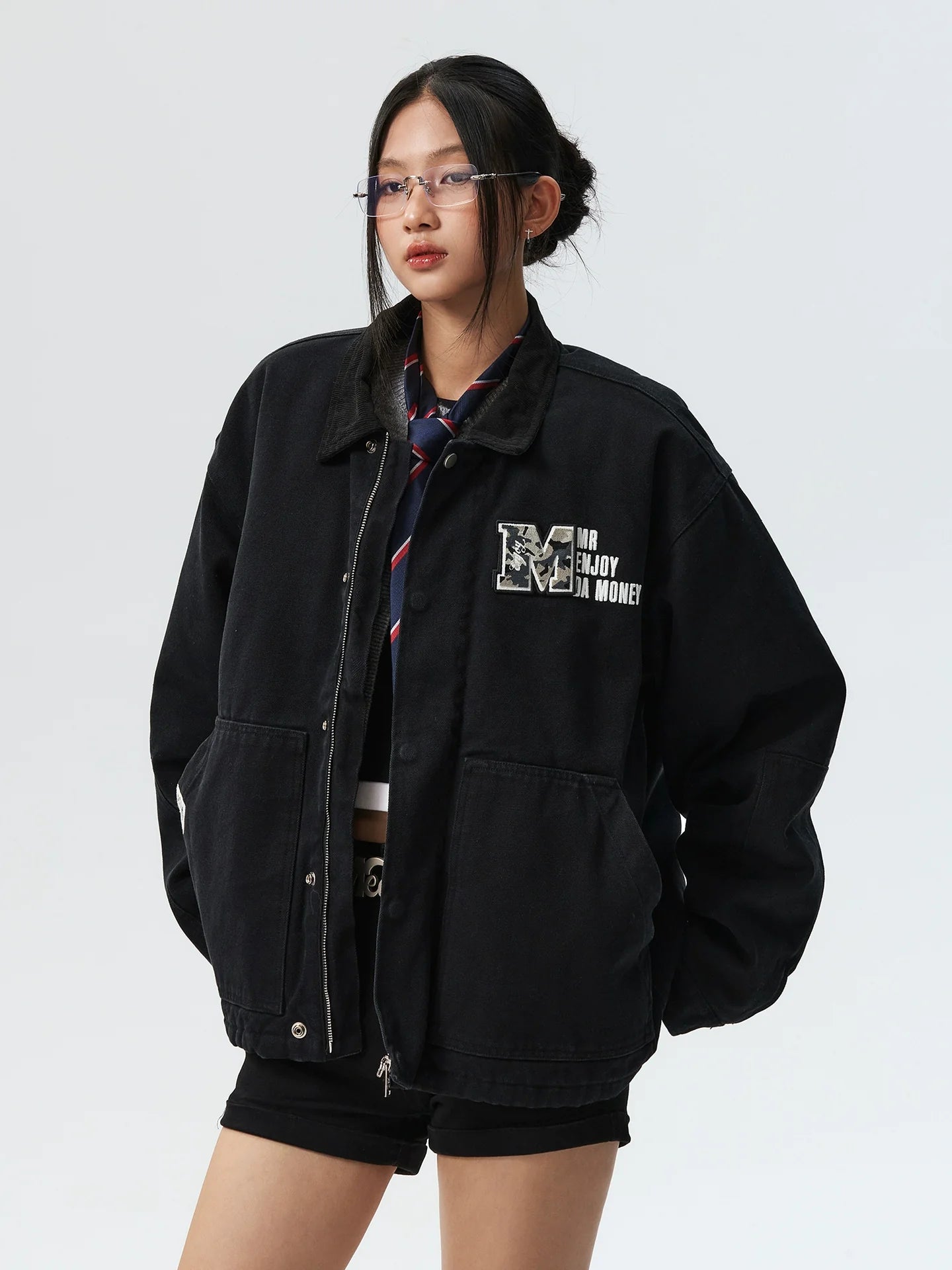MEDM Camouflage Velcro Patch Detroit Jacket