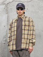 F2CE Khaki Plaid Long Sleeved Shirt