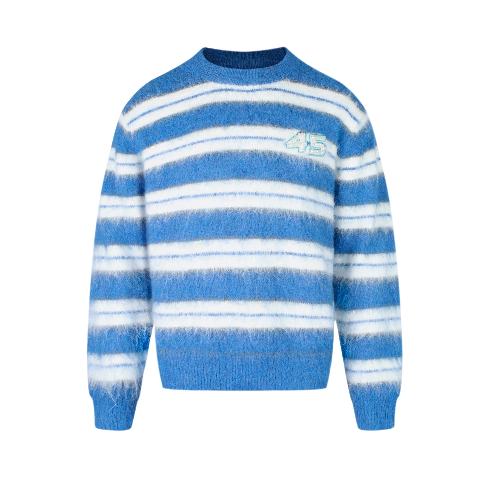 S45 Striped Pearl Brushed Knit Sweater