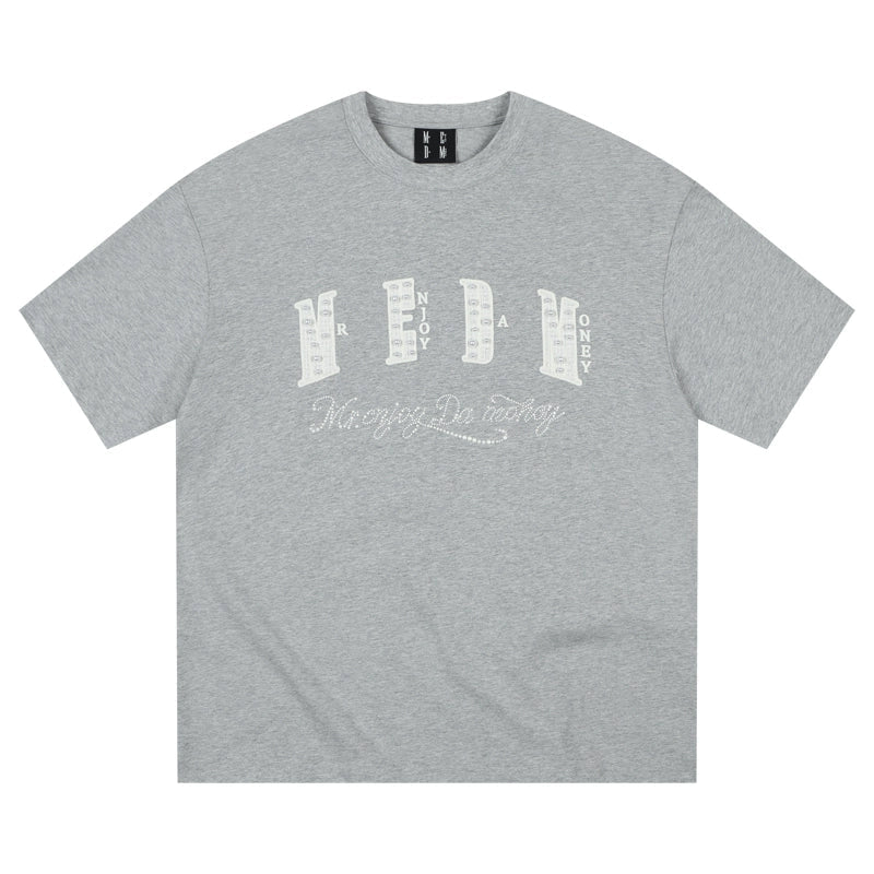 MEDM Pearl Lace Patch Embroidery Tee