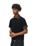 ANTIDOTE Leopard Patchwork Polo