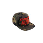 LIBERAFIT Slogan 3D Embroidered Trucker Cap Camo Leopard Denim