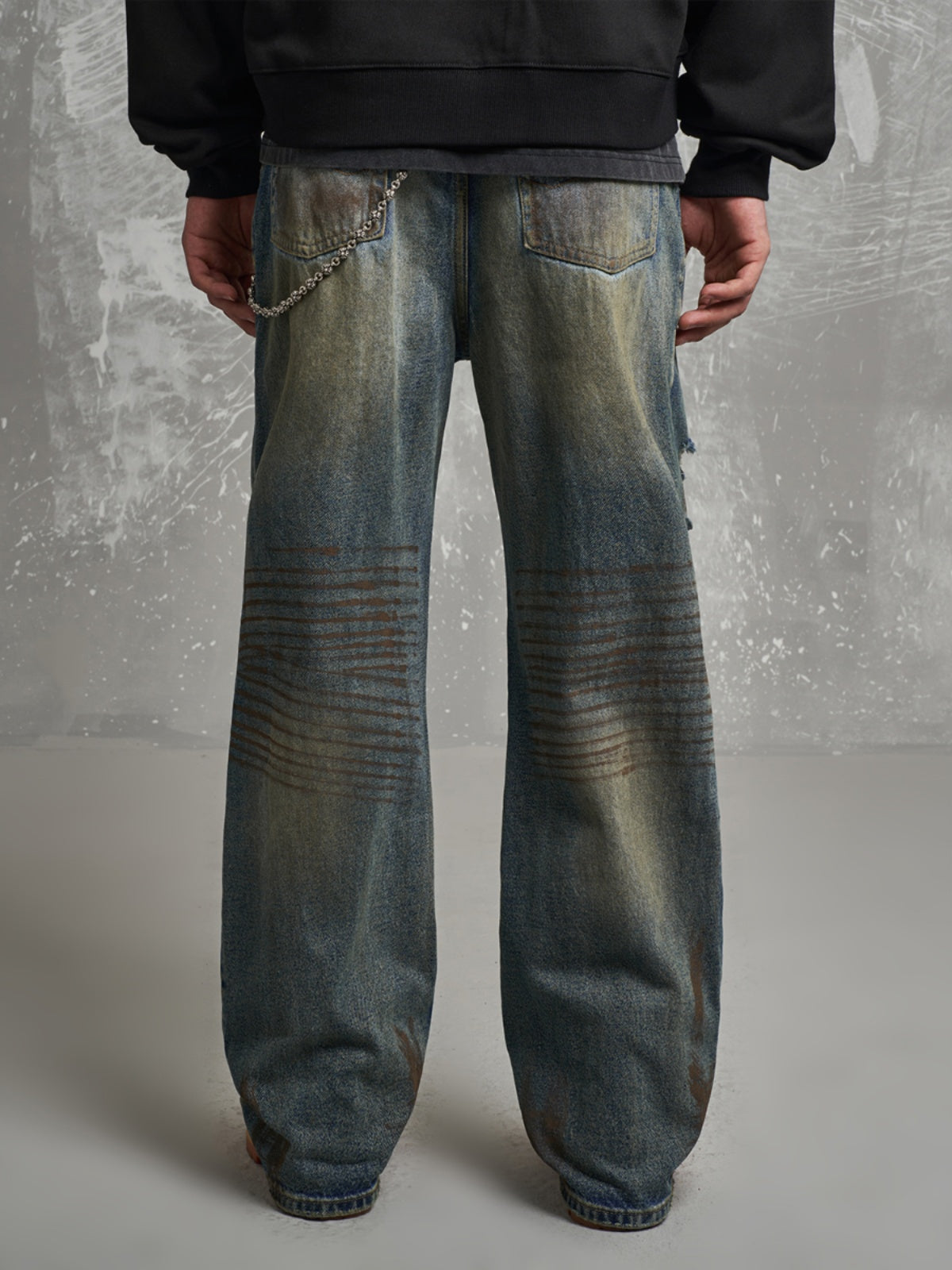 F3F Select Dirty Dye Hole Blast Wash Jeans