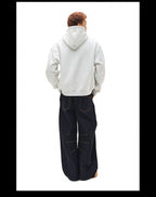 NOVACAM Vintage Print Zip Up Hoodie