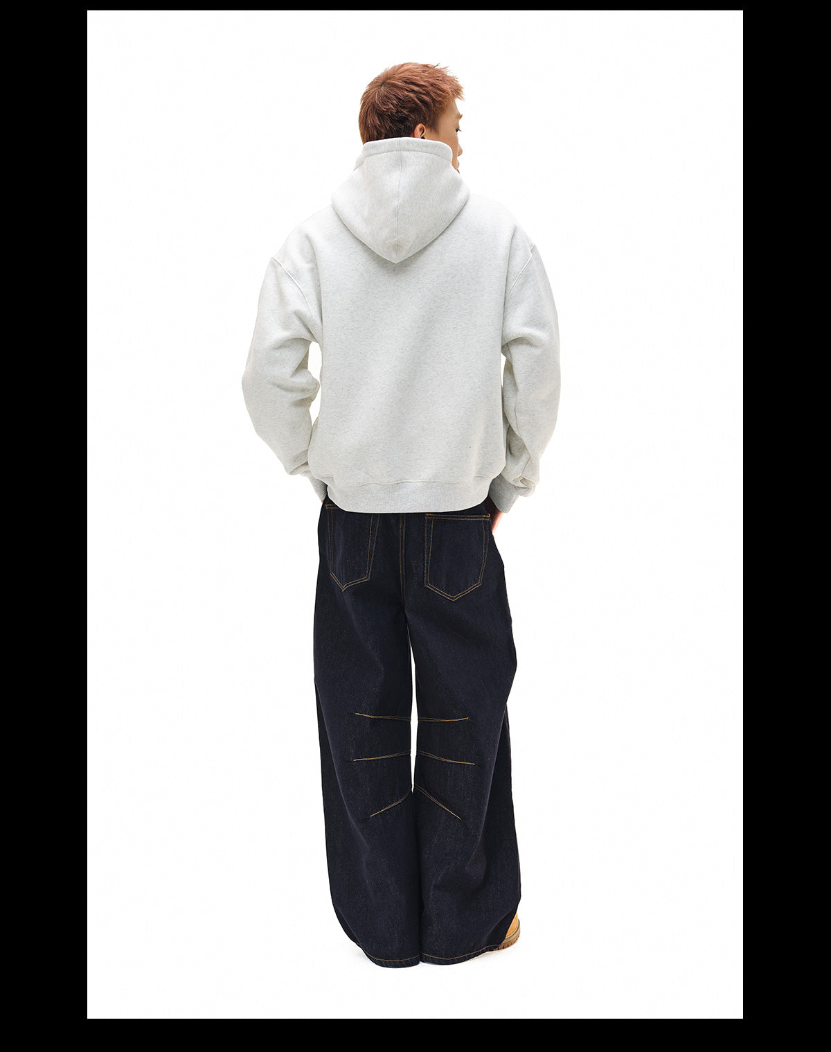 NOVACAM Vintage Print Zip Up Hoodie