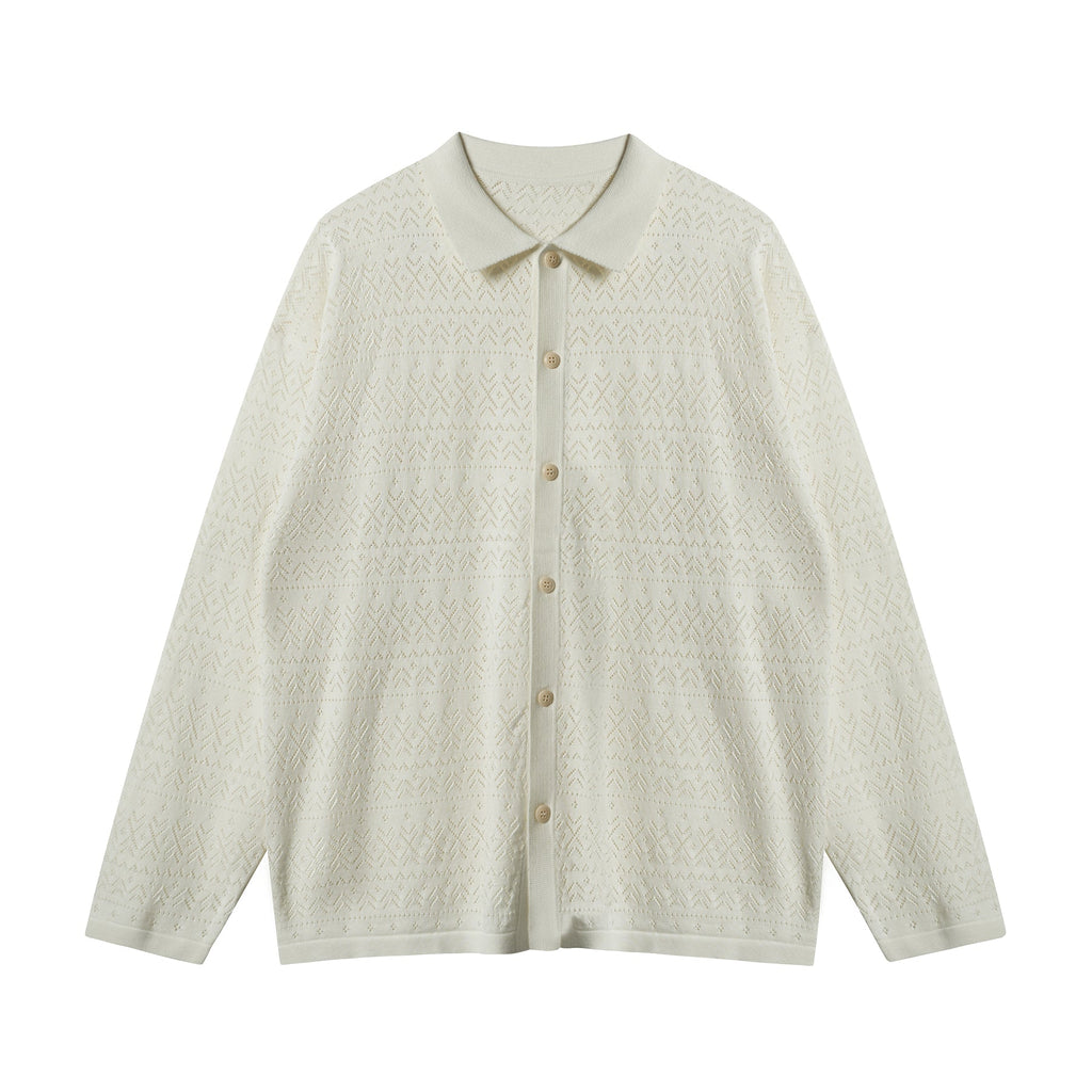 JHYQ Mesh Hollow Knit Cardigan