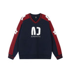Achock Color Blocking V-Neck Sweatshirt