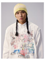 Remedy Cartoon Print Long Sleeve Shirt