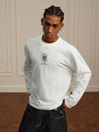 YADcrew Horse Vintage Print Long Sleeve Tee