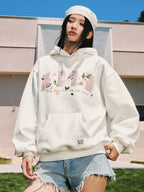 MEDM Mini Patchwork Floral Embroidered Hoodie