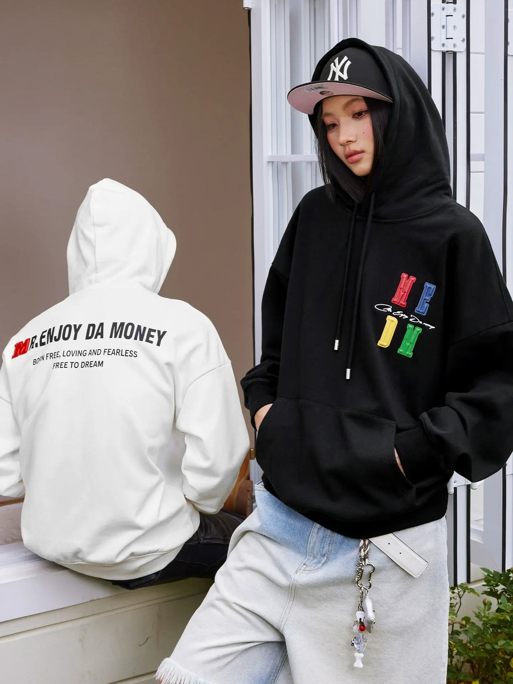 MEDM Rainbow Embossed Logo Hoodie