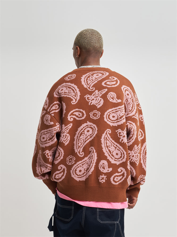 VOTE Paisley Knitted Cardigan