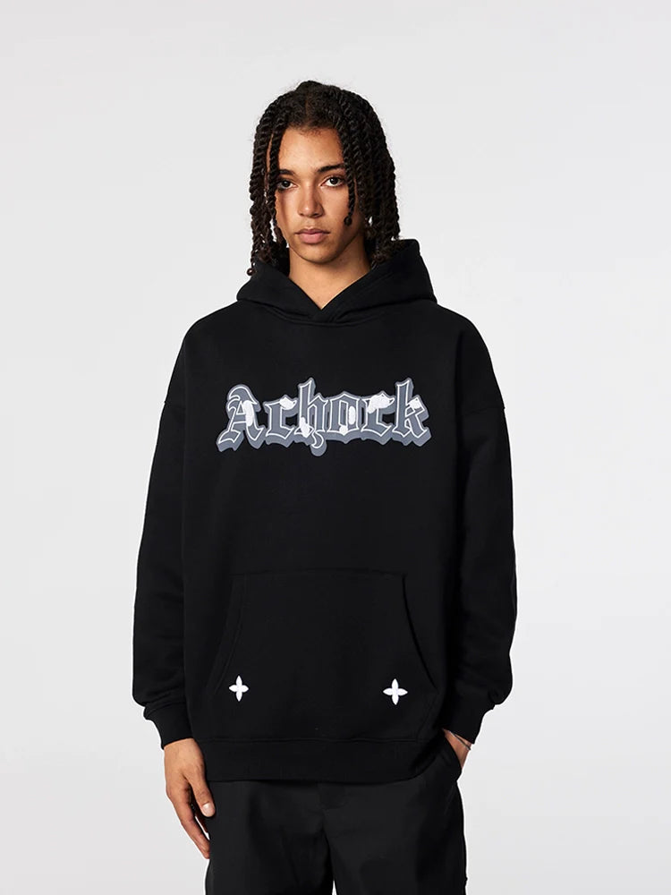 Achock Printed Logo Embroidery Hoodie