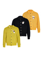 STEEPC Vintage Button Badge Knit Cardigan