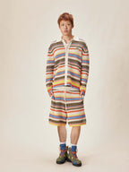 EVILKNIGHT(EK) Multicolor Striped Knit Cardigan