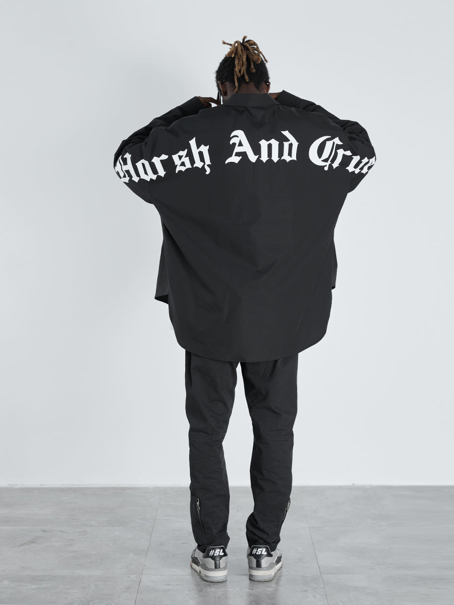 Harsh and Cruel Large Letters Logo Long Sleeved Shirt