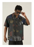 EMPTY REFERENCE Colorful Logo  Short Sleeve Shirt