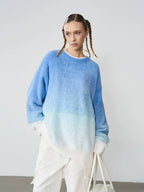 Harsh and Cruel Embroidered Logo Gradient Knit Sweater