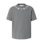 YADcrew Four Leaf Clover Pearl Neckline Tee