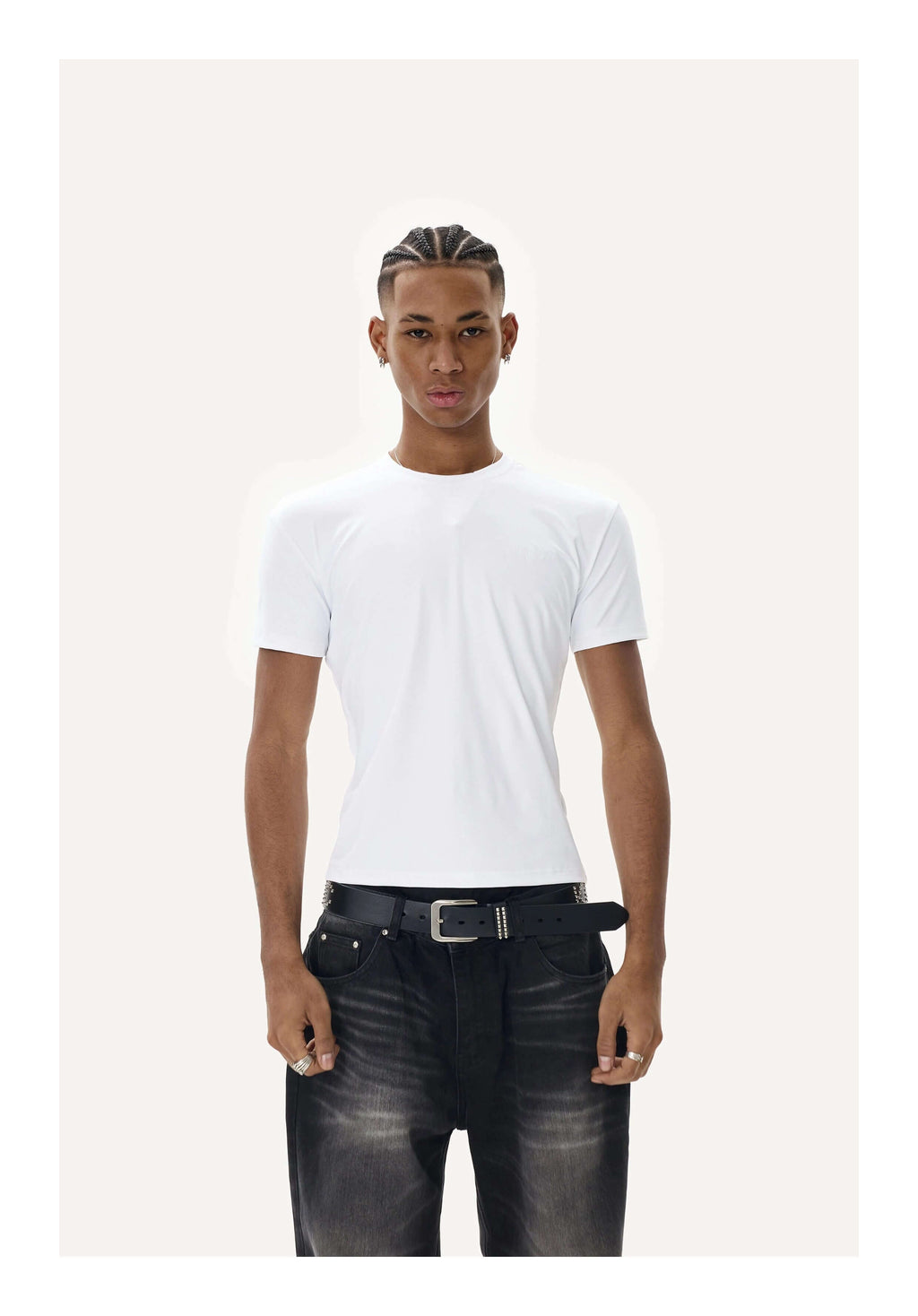 KARMANISTIC Quick Dry Stretch Fit Logo Embroidered Workout Tee