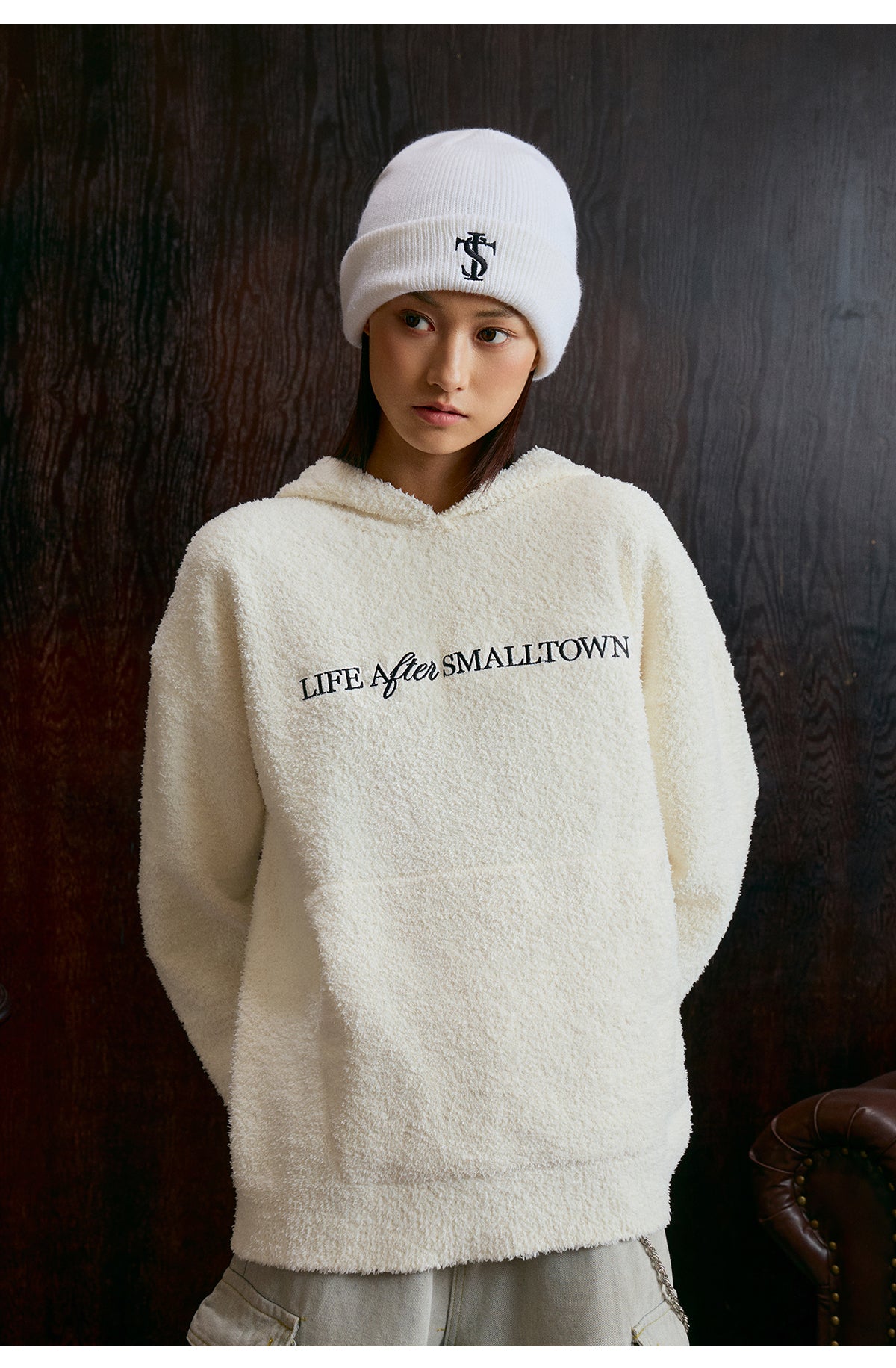 Small Town Kid Cross Logo Fleece Hoodie
